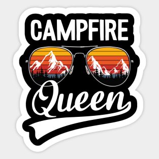 Campfire Queen Funny Camping Sticker